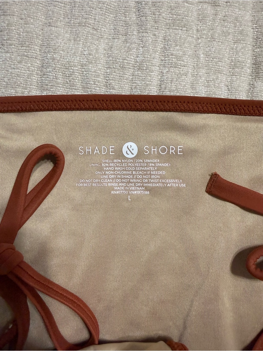 Rust Brown Ruched Bikini Set - Picture 2 of 4